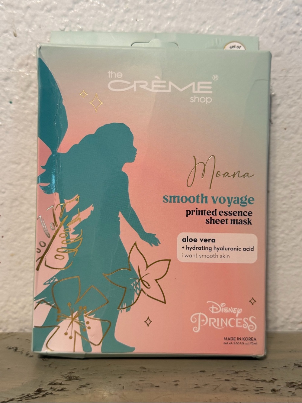 The Crème Shop Moana Smooth Voyage Aloe Vera Sheet Mask - Teal/Pink